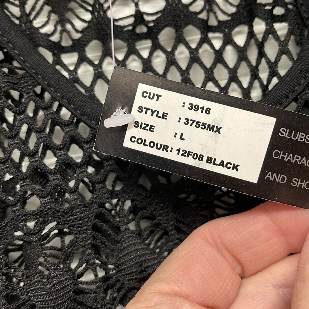 Club Z Collection NWT Black Mesh Heart Racerback Maxi Dress Swim Cover Up - Picture 6 of 10